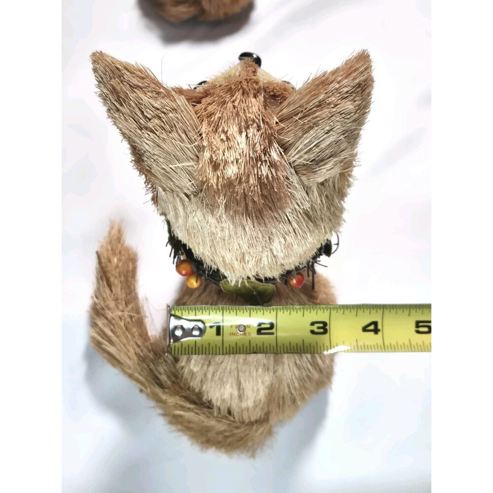 Rustic Brush Fox Farmhouse Figures Set of 2 Autumn Thanksgiving Tabletop Decor - Picture 11 of 13